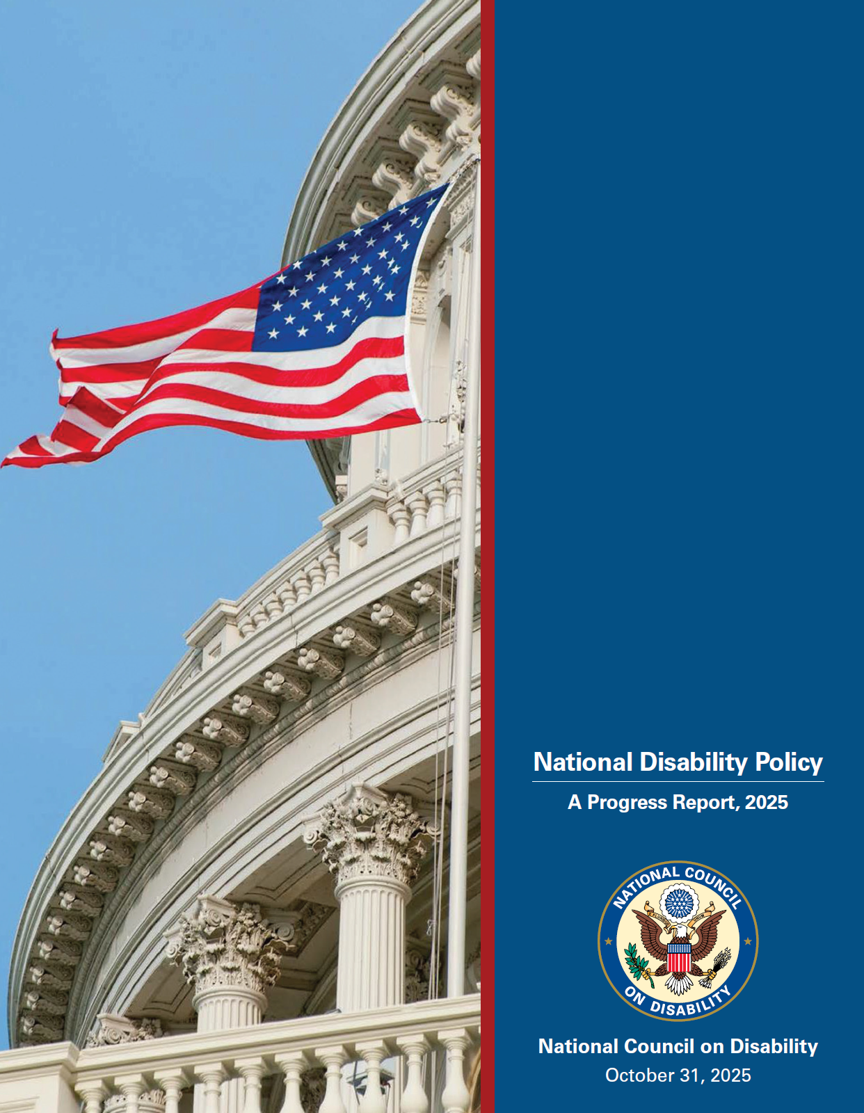 photo of outside of the U.S. capital with flag on flagpole